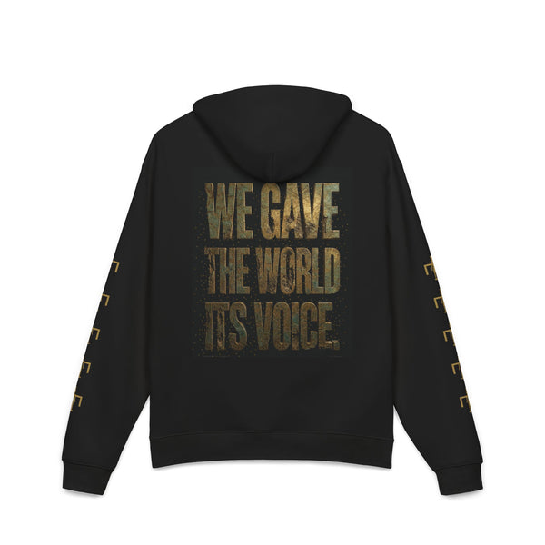 Founder's Collection · We Gave the World its Voice · Relaxed Hoodie (DTG) back